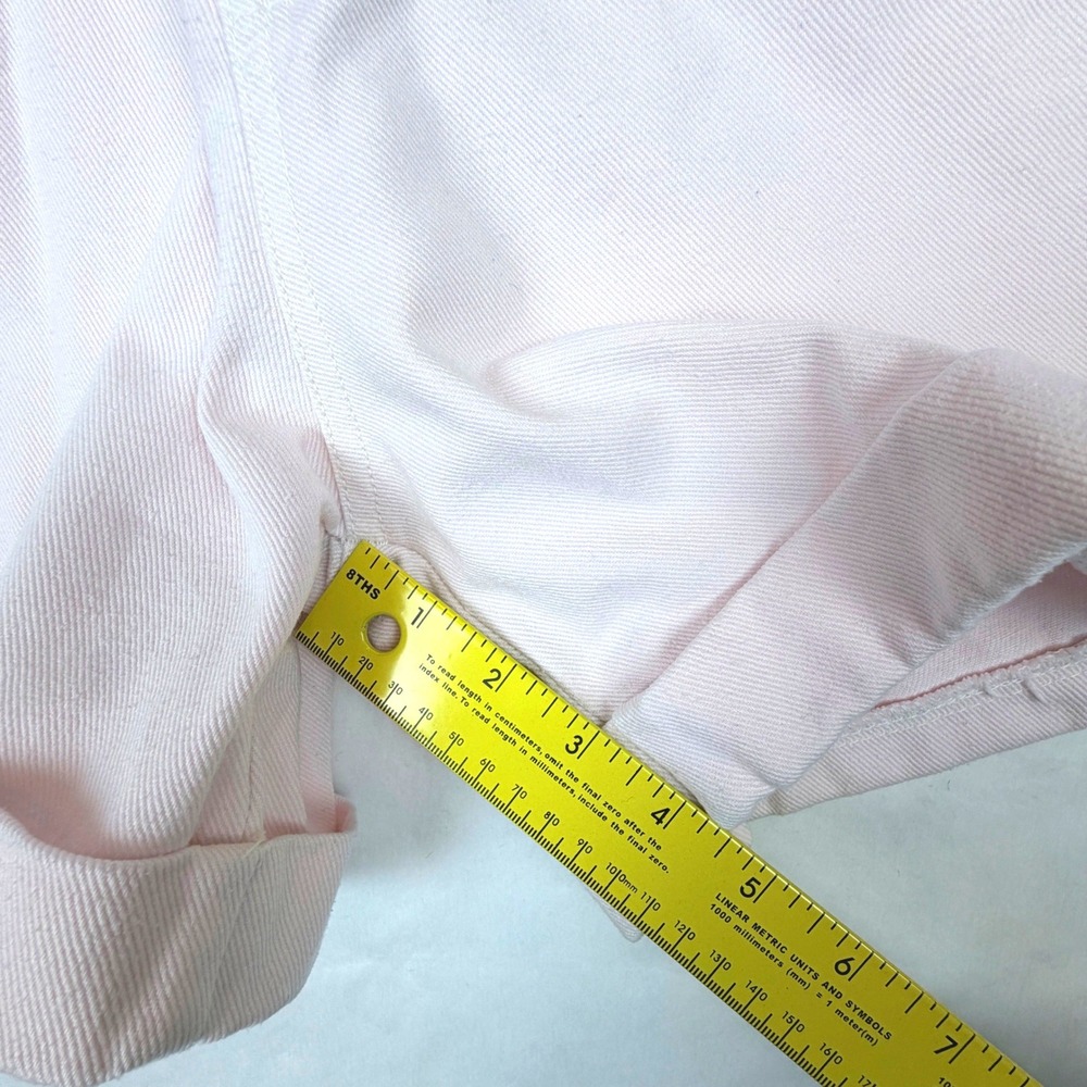 Bill Blass 12 Blush Pink High Rise Cuffed Mom Vintage 90s Designer Denim Shorts - Picture 12 of 13